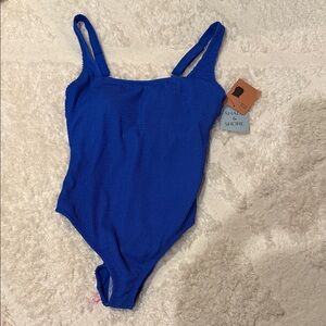Shade & Shore Vibrant Blue One-Piece Swimsuit